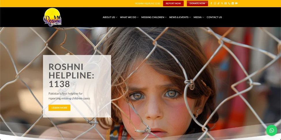Roshni Helpline website